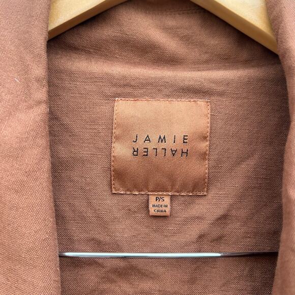 Jamie Haller The Linen Baggy Trench Coat Camel Oversized Small Petite Tan - Picture 6 of 13